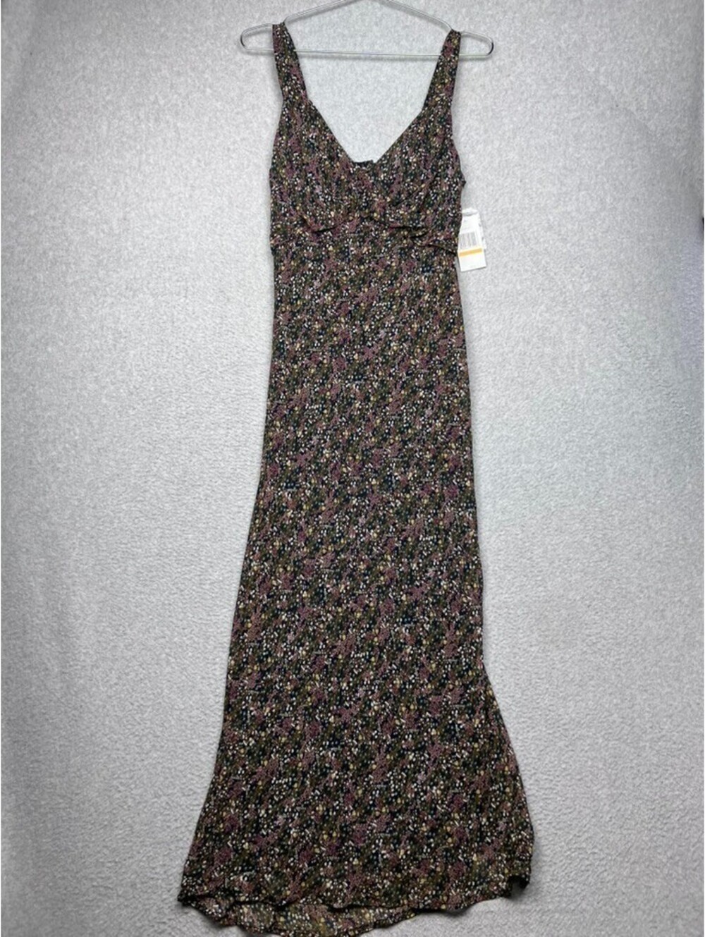 Jessica Simpson Floral Maxi Dress S V-Neck Ruffle Chiffon Flowy Fairy Danity